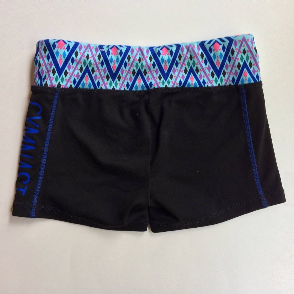 Justice Gymnast Shirt Shorts Gymnastics Outfit 10 Girls Blue Grey Star - Picture 6 of 7